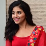 Anjali Instagram - 🌹 In a @bhargavikunam outfit Styled by @raji.raaga09 😍 #red #saturday #happy #weekend #stayhome #staysafe