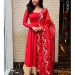 Anjali Instagram - 🌹 In a @bhargavikunam outfit Styled by @raji.raaga09 😍 #red #saturday #happy #weekend #stayhome #staysafe