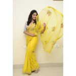 Anjali Instagram - And it was all yellow 🌼 Saree- @raw_mango Styled- @amritha.ram 😘 #saree #love #yellow