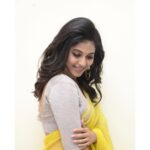 Anjali Instagram - And it was all yellow 🌼 Saree- @raw_mango Styled- @amritha.ram 😘 #saree #love #yellow
