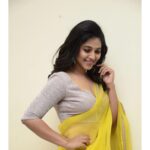 Anjali Instagram - And it was all yellow 🌼 Saree- @raw_mango Styled- @amritha.ram 😘 #saree #love #yellow