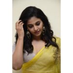 Anjali Instagram - And it was all yellow 🌼 Saree- @raw_mango Styled- @amritha.ram 😘 #saree #love #yellow