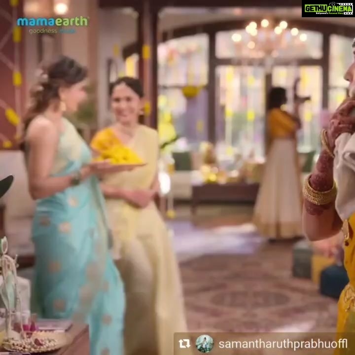 Anjana Jayaprakash Instagram - New ad in Telugu for MamaEarth Ubtan Facewash @mamaearth.in With @samantharuthprabhuoffl
