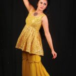 Anjana Rangan Instagram - Day 5: YELLOW 💛🐥 She is your sunshine. She radiates warmth, hope and happiness. She is your love. She is your yellow💛 #navarathricollections by @magicbyjeeni Shot by @padambyveni MUAH : @kalai_hair_and_makeup ✨