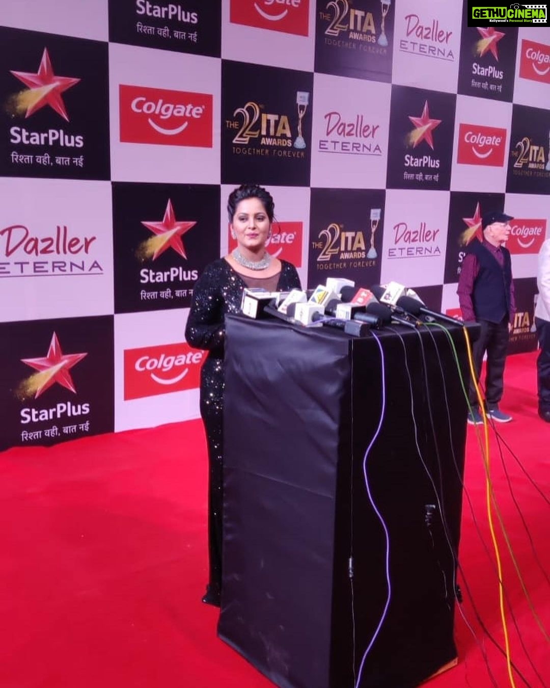 Anjana Singh Instagram - Thank you so much #itaawards2022 & @shashiranjan368 Ji @anuranjan1010 ji for Nominating me in the TOP 5 Best Actress Negative Drama & Best Supporting Actress in Comedy Means a lot for me ❤️ #itaawards2022 #nath #padma @dangal_tv_channel Outfit @vidyamourya096 Makeup: @makeup_prasad Hair: @style_by_rashmi