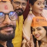 Anjana Singh Instagram - Superstar Actress Anjana Singh ji ke mumbai wale ghar Ganpati Bappa.. Dhamaal fun with Actor Soorya ji, Producer Uday Bhagat Ji, PRO Ramchandra ji.. it's me.. Bappa bless to all.. Ganpati Bappa Morya 💐😘🤗