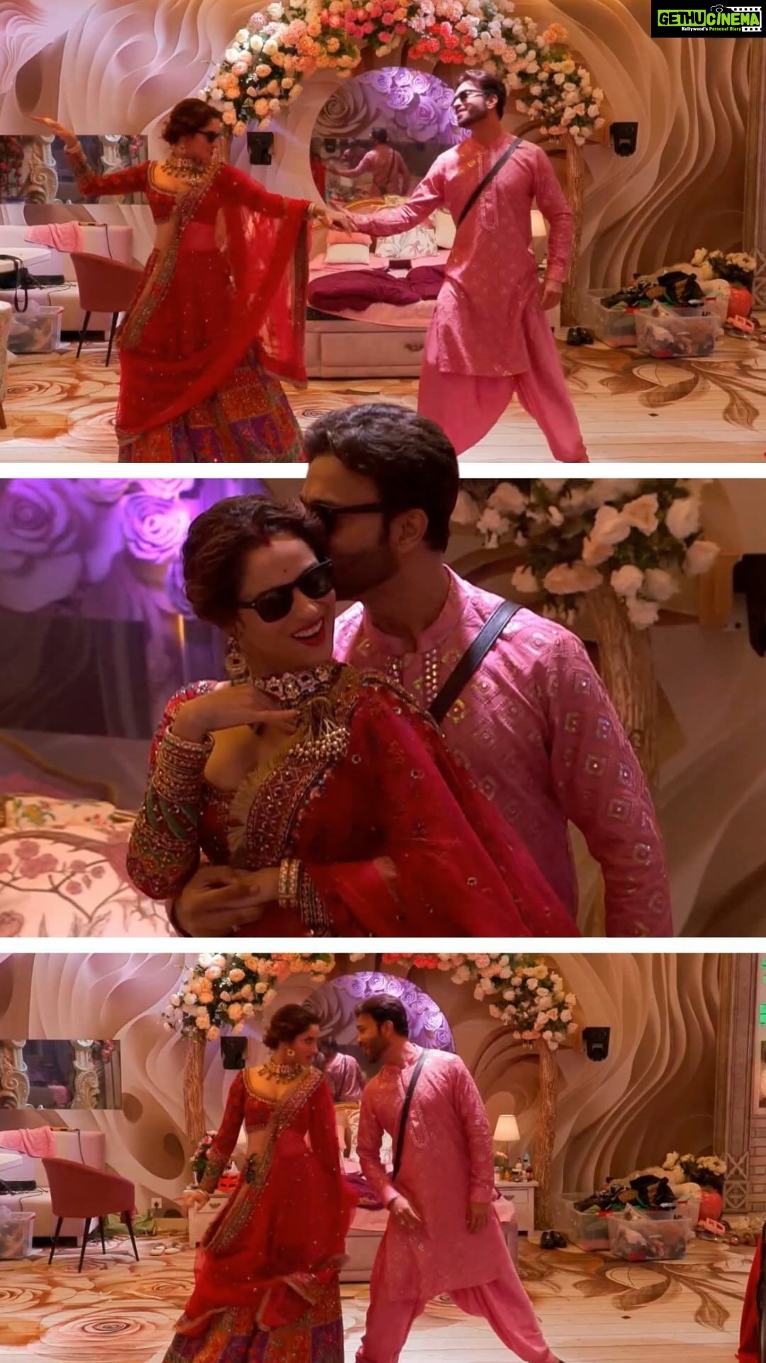 Ankita Lokhande Instagram - โ๐๐ฆ๐ฏ๐ถ ๐ฌ๐ข๐ญ๐ข ๐ค๐ฉ๐ข๐ด๐ฉ๐ฎ๐ข ๐ซ๐ข๐ค๐ฉ๐ฅ๐ข ๐ข๐ฆ, ๐ซ๐ข๐ค๐ฉ๐ฅ๐ข ๐ข๐ฆ ๐จ๐ฐ๐ณ๐ฆ ๐ฎ๐ถ๐ฌ๐ฉ๐ฅ๐ฆ ๐ต๐ฆโ The accuracy of the lyrics is spot on for #AnVi๐๐ฏ๐ช Vickyโs look credits: Outfit: @rachitkhannaofficial Styling @castelino_priyanka Styling Team @labelblive @theesahilbhardwaj Ankitaโs look credits Outfit: @irrauofficial Jewellery: @justjeweleryindia @vanijewels_byvaidehi Styled By: @hemlataa9 @stylebyhemlataa Assisted By: @saloni142_ @colorstv @beingsalmankhan @officialjiocinema @endemolshineind #AnkitaLokhandeJain #VickyJain #KatrinaKaif #Diwali #KalaChashma #AnViInBiggBoss17 #BiggBoss #BB17 #DilDimaagAurDum #Colors #SalmanKhan #JioCinema