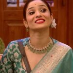 Ankita Lokhande Instagram - Elegant and poised in Turquoise 😌 Which is your favourite look, open hair or bun? Credits:- Outfit: @warpnweftbysagrikarai Jewellery: @aurous.in @cherryblossoms.designs Styled By: @hemlataa9 @stylebyhemlataa Assisted By: @saloni142_ @haaute @colorstv @beingsalmankhan @officialjiocinema @endemolshineind #AnkitaLokhandeJain #AnViInBiggBoss17 #OOTD #BB17 #DilDimaagAurDum #Colors #SalmanKhan #JioCinema