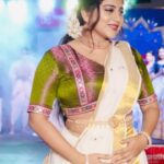 Anna Rajan Instagram - Mua @imac_makeup_institute Costume @celebrate_clothes_n_crafts @ansisiyad Event @shibushiva Fashion event @yesbharathweddingcollections