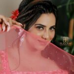 Anna Rajan Instagram – Fierce, be a flamingo in a flock of pigeons
MUA @vini_makeup_artist_ 
Hair styler @triple_a_hair_styling_ 
Click @akhil_photography_tvm 
Costume @shawlipage @kabershapm  #pink #colour #smile #vivov27series #trivandrum #lovepink #flowers #love #attitude