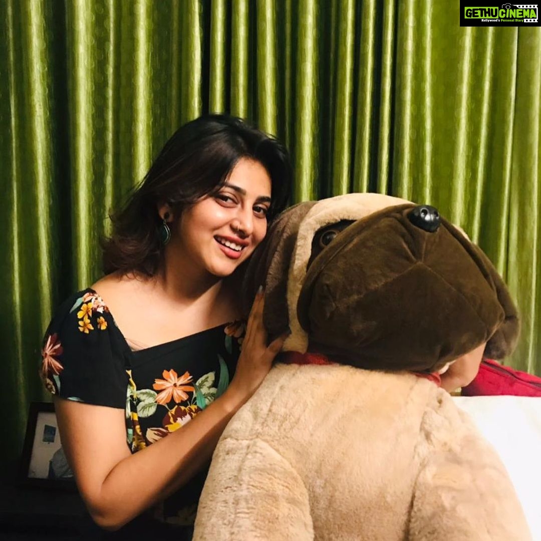 Anna Rajan Instagram - With my giant zumba #lichi #annarajan #annarajanofficial #annarajan😍💕#annarajan #movies #angamalidiaries #actress #actresslife #malayalammovies #malayalamcinema #malayalamactress#teddy #doll