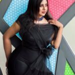 Anna Rajan Instagram - The hardest colour in the world to get right. MUA @jaush_an Costume @shawli_aluva Click @sreeraj_capture retouch @kichuanil.efx_ #annaspeeks #black #style #trnding #love #blacklove #lichi #atrist #flower #smile