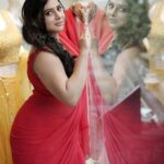 Anna Rajan Instagram - Red has always been my colour 🌹🌹🌹#red #annasppeks #redsaree #anna #actress #love #redlove #new #newpost