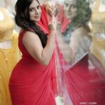 Anna Rajan Instagram - Red has always been my colour 🌹🌹🌹#red #annasppeks #redsaree #anna #actress #love #redlove #new #newpost