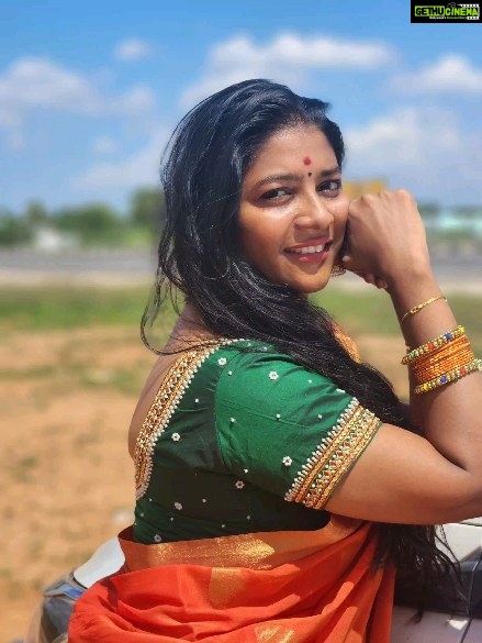 Annabharathi Berchmans Instagram - இனிமையான மாலைப் பொழுதில் ❤ உள்ளார ஐயோடா 😜 beautiful costume : thanks to @r_s_fashion_designer