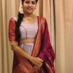 Annabharathi Berchmans Instagram - "சிரிப்பு ஒன்று மட்டுமே மனிதனை மனிதனாக இருக்க வைக்கிறது 😆😍👍"-அன்புடன் அன்னபாரதி❤ costume:@sri_aari_bridal_blouse_designe makeup:@venimakeover @suba_shini_99