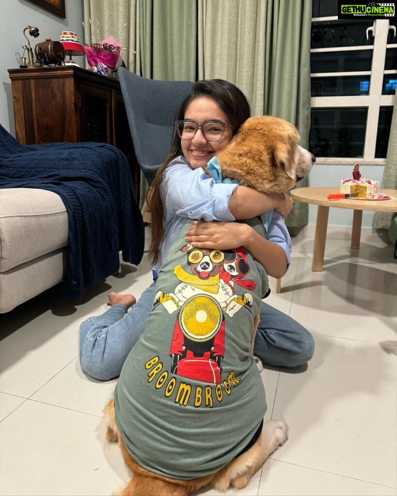 Anushka Sen Instagram - Happy Birthday to you Cindra!! I’m so blessed to have you, my lil angel. You are the biggest example of unconditional love. I am so grateful to have you my lil baby sis, you make everything so special and just even your adorable presence makes my heart happy. I love you so much. 🥹🐶🧿🤗