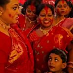 Aparajita Auddy Instagram – পাড়ায় সিঁদুর খেলার অনুষ্ঠান#Instagram#instagood#goodvibes#festival #pujornach#ananda