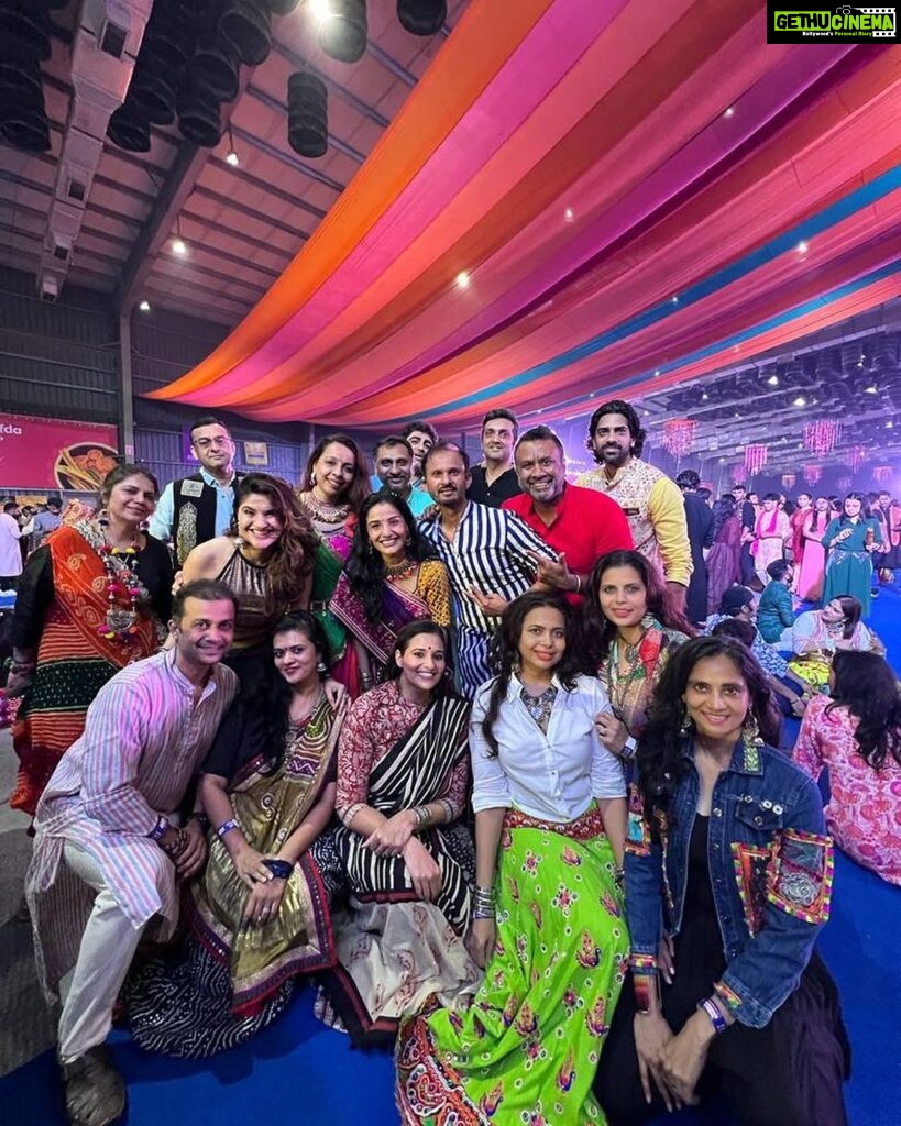 Archana Instagram - #jaimatadi thank you @parthivgohil9 @manasi_parekh 💯💫🙏💃🏻💃🏻💃🏻💃🏻 Even though dint get the math of 3steps forward 2backward one twirl … but DANCE makes the sole to soul happy for sure & to share these magical moments with our gang of over enthu friends who were full fire crackers in the fooor …. THESE GARBA scenes d only going to get bigger and grander … start training to join in Hahahahah LAST SLIDE IS BABA FALOODA by far one of the best I have had & the pista one is less sweet so it was rocking Nesco IT Park - Goregaon E
