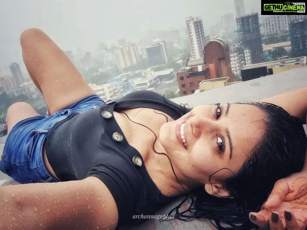 Archana Gupta Instagram - Anyone else love laying in the rain? Alone or With your lover ? . . . . . . . . #rainlover #monsoondiaries #love #romanticsongs #foryou #explore #potd #instaphoto #raindrops #nofilter 𝓗𝓮𝓪𝓿𝓮𝓷.