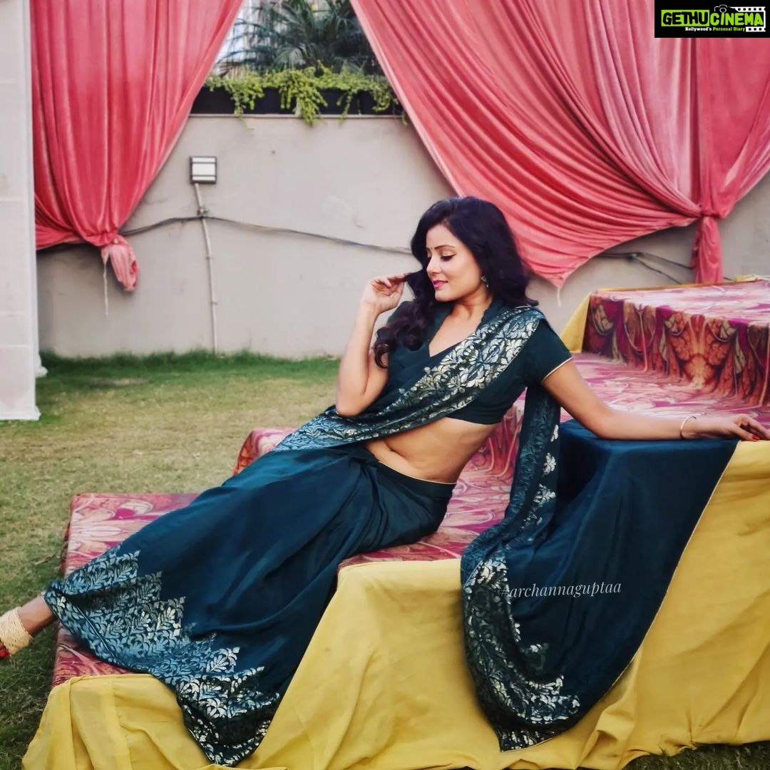 Archana Gupta Instagram - Life is too short to not wear a saree and flaunt it gracefully.. isn't it ? . . . . . . . . . . #sareelove #indianethnic #mystyle #slayinsaree #archannaguptaa #model #fashioninspo #photoshoot #posesforpictures #nofilter #fyp