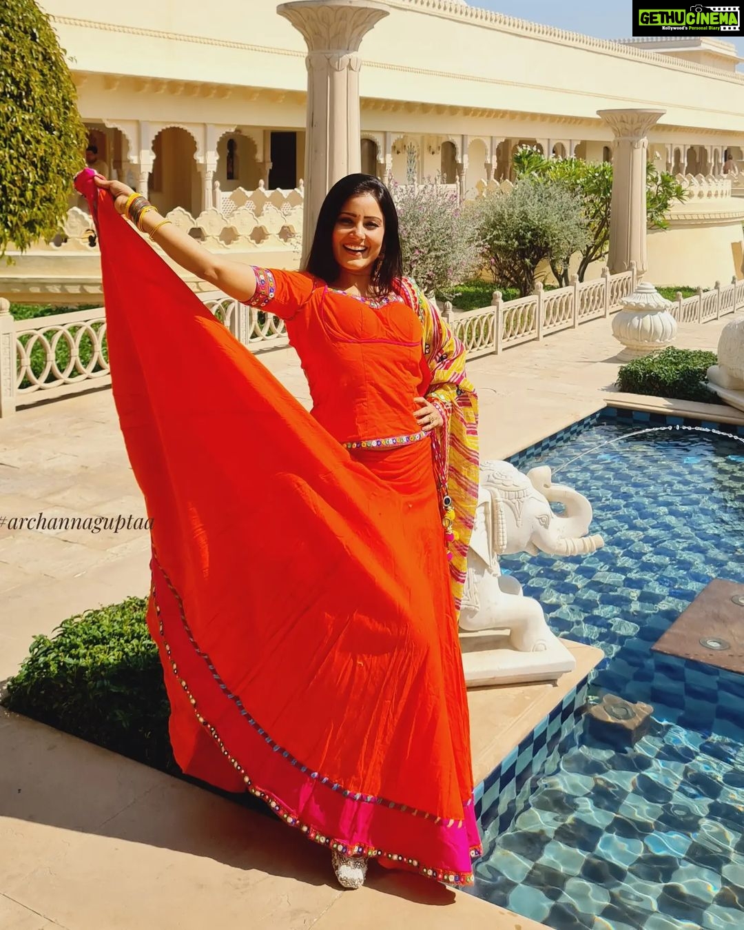 Archana Gupta Instagram - I have many reasons to be happy 🫶 Stay Happy Folks #lotsoflove 😊 . . . . . . . . #grateful #happysoul #magicalmoments #tbtphoto #throwback #archannaguptaa #indianactress #desigirl #photoshoot #photographers_of_india #bhfyp #summerfashion #lehengalove #fashiongram #rajasthan #udaipurdiaries #incredibleindia The Oberoi Udaivilas, Udaipur