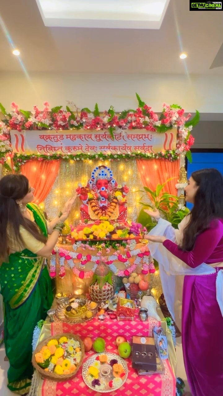 Archana Gupta Instagram - Ganpati Bappa Morya !!! Bappa is looking so beautiful. Thanks for the Invite @archannaguptaa ❤️