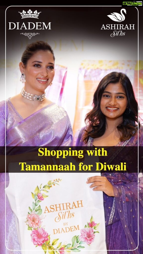 Archana Ravichandran Instagram - A Dhamaka-Diwali Shopping with Tamannaah🥳. Here is my lovely shopping experience for Diwali at Diadem. If you’re looking for the perfect ethnic festive salwars and sarees then Diadem is the perfect shopping spot for this Diwali. Not revealing their exclusive offers😉. Visit the store to find it out. 📍No.80. G.N Chetty Road, Opp. Vani Mahal, T. Nagar 📍 144, Gemini Flyover Opp. The Park Hotel, Nungambakkam