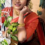 Archana Ravichandran Instagram – Smile, Sparkle, Shine💫
.
.
Pc : @redwood_photographyy 
Makeup: @kalaiartistry 
Costume: @jolikum.collections 
Hair: @hairdoby_aishu 
Jewels: @kalaibridaljewels