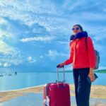 Archita Sahu Instagram - What does my bag tag say ?🙈🙊😬 #sa #sabyarchita #traveller #travelphotography #strollers #loveyourself #beach #waterbaby #beachvibes #sunrise #sunriseatthebeach #beachgirl #archita #sunrises #morningmotivation #mornings