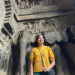 Archita Sahu Instagram - Am always curious to know more about these ancient caves and monuments ❤️ @arpitasahu6 #lonavla #karlacaves #historicpreservationmatters #sisters #sistersmeetup #sisterlove