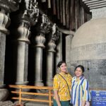 Archita Sahu Instagram - Am always curious to know more about these ancient caves and monuments ❤️ @arpitasahu6 #lonavla #karlacaves #historicpreservationmatters #sisters #sistersmeetup #sisterlove