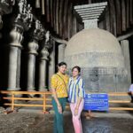 Archita Sahu Instagram - Am always curious to know more about these ancient caves and monuments ❤️ @arpitasahu6 #lonavla #karlacaves #historicpreservationmatters #sisters #sistersmeetup #sisterlove