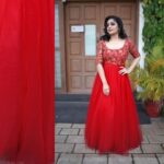 Arya Instagram – @arya.badai Sparkling like a ruby in our Red Gown from Bloom Collection 
@arya.badai @resmi_varun

#redgown #partywear