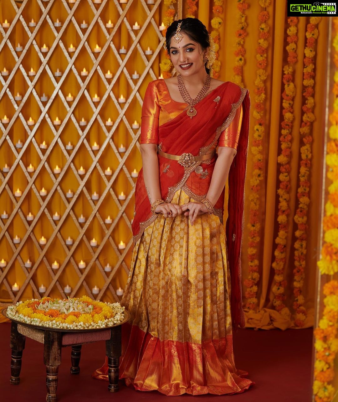 Arya Instagram - VIJAYADASHAMI 2023 🌟🌸 Dhavani @kanchivaram.in Mua @sajithandsujith Styling @sabarinathk_ Jewelry @ttdevassy Photography @plan.b.actions Art @silvester_attractte Studio @maxxocreative Photography asst @dayonphotos #festivewear #festiveseason #navratri #vijayadashami #2023 #dressup #makeup #tradition #ethnicwear #fashioninspo