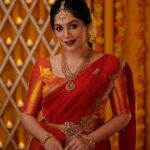 Arya Instagram - VIJAYADASHAMI 2023 🌟🌸 Dhavani @kanchivaram.in Mua @sajithandsujith Styling @sabarinathk_ Jewelry @ttdevassy Photography @plan.b.actions Art @silvester_attractte Studio @maxxocreative Photography asst @dayonphotos #festivewear #festiveseason #navratri #vijayadashami #2023 #dressup #makeup #tradition #ethnicwear #fashioninspo