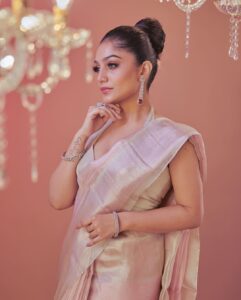 Arya Instagram - I love it … I draped it … Saree @kanchivaram.in MUA @shoshank_makeup Styling @sabarinathk_ Draping @draping_damini Jewelry @goodwillcollectionskerala Photography @plan.b.actions @jibinartist Asst @dayonphotos Art @silvester_attractte Studio @maxxocreative #trendingnow #saree #sareelovers #drape #silk #tissue #fashion #makeup #aryabadai #pastel #happiness #kanchivaram