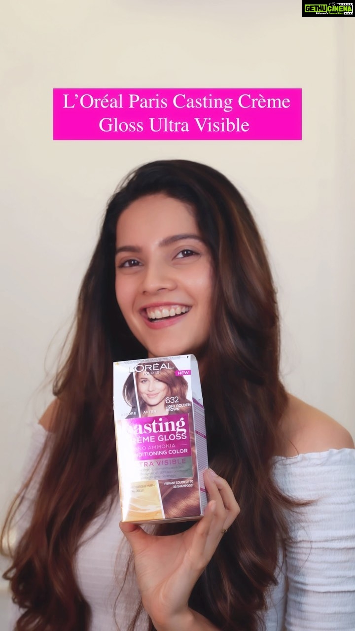 Ashrita Shetty Instagram - #AD Diwali is here which means a new look! Thanks to the @lorealparis Casting Creme Gloss Ultra Visible, I’m just in love with my hair. It has no ammonia, gives a vibrant colour even on dark hair, and lasts 32 washes. It made my hair 5X glossier and shinier even on dark hair. I chose the Shade 632 Light Golden Brown, from their new Ultra Visible Range. @mynykaa #LOrealParis #UltraVisibleHairColor #MyHairColorMyExpression #LOrealParisIndia *24Hr prior allergy patch tests should be done