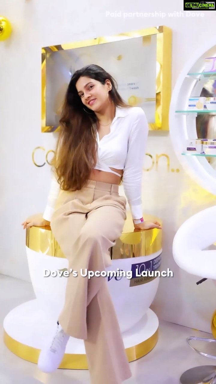 Ashrita Shetty Instagram - Exploring the wonderful world of self-care with Dove at Nykaaland was indeed an experience of its own. I love how Dove is all about spreading positivity and the Dove Booth was a proof of it. I even caught a sneak peek of itβs newest launch, the 10-in-1 Deep Repair Treatment Hair Mask, and let me tell you, it will be a total game-changer! πββοΈπ Honestly, I canβt wait to try it out!.πββοΈβ¨ @doveindiachannel #DoveAtNykaaland #Nykaaland #DoveIndia #DoveHaircare #Ad