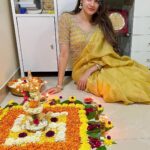 Ashrita Shetty Instagram - Radiating positivity this Diwali ✨🪔 Happy Diwali to everyone 💥