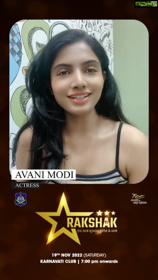 Avani Modi Instagram - Indian model & actress Avani Modi supports the Rakshak Movement! RAKSHAK - Ek Shaam Gujarat Police Ke Naam Rakshak is a night of gratitude and culture for our Police Department of Gujarat organized by Shree Sai Women and Children Welfare Trust in association with Karnavati Club. To honour and express gratitude for their dedication to being upfront 24/7, 365days, providing support and protection for maintaining peace & make Gujarat safe for the citizens. The annual cultural night for Gujarat Police - Rakshak is going to be held on Saturday, 19 November 2020 at Karnavati Club, Ahmedabad #Rakshak #EkShaamGujaratPoliceKeNaam #avanimodi #gujaratpolice #Shreesai #SSWCWT #SaiwcwTrust #RotiBank #Ahmedabad #Gujarat #gujaratpoliceofficers #azadikaamritmahotsav #reels #reelsvideo #reelsindia #bhyfp
