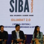 Avani Modi Instagram - Happy and honoured to have received #SIBA award organised by @brandfluenzers and @credaigandhinagar at @gift_city_gandhinagar today. Dress: @sheclosetbhopal Thank you ❤️ Green City - Gandhinagar