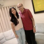 Avani Modi Instagram - Met my teacher, my friend and most importantly my all time cheerleader @kdshah10 sir 🥰 today. Feels so great to meet you and spend good time with you after so long. Remembered good old collage days. #feelsnostalgic #happylife