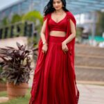 Avani Modi Instagram - "Adorned in a breathtaking red lehenga, our award-winning actress is a true vision of beauty! 🌟 Let's celebrate her well-earned accolade! 🏆❤️ #AwardWinner #RadiantElegance #RedLehengaGoals" Styling: @beingstyl Assist Stylist: @gummadimeghana Outfit: @tirabynareshraj Photography: @lakshman_murthy99 , @chandu_chinna_creations Filmnagarclub