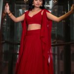 Avani Modi Instagram - "Adorned in a breathtaking red lehenga, our award-winning actress is a true vision of beauty! 🌟 Let's celebrate her well-earned accolade! 🏆❤️ #AwardWinner #RadiantElegance #RedLehengaGoals" Styling: @beingstyl Assist Stylist: @gummadimeghana Outfit: @tirabynareshraj Photography: @lakshman_murthy99 , @chandu_chinna_creations Filmnagarclub