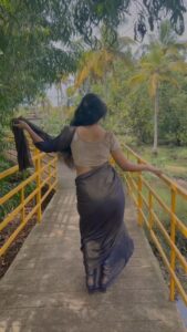Avanthika Mohan Instagram - I’m soo obsessed with this song and the visuals,way too good.I wished it was raining Lol 
I can never recreate the magic that this song did it in 90s and still absolutely ICONIC.🌸❤️💫 

@officialraveenatandon It was just an attempt ma’am..no one can match you. You were stunning in that song. We love you❤️ 

Thank you my buddy @nairsaran ❤️

Location courtesy @gogolandresort 

#tiptipbarsa #dance #bollywoodsongs #instagramreels #reels #reelsinstagram #reelsvideo #explore #explorepage #reelsindia