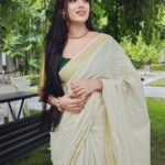 Avanthika Mohan Instagram - You are exactly what this world needs 💚💫 #chingam1 #picoftheday #onam #saree #india #malayali #instagood #explore #newbeginnings #celebration