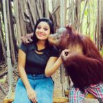 Avanthika Mohan Instagram - I've never met an animal I didn't like, and I can't say the same thing about people 😃 Btw I will always woof you 💛 Swipe to see more pictures of me with the hunk #orangutans #youaregorgeous #animallove #picoftheday #zoo #animallovers #photo #photogram #tbt Africa Alive Zoo