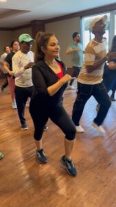 Ayesha Jhulka Instagram - To dance is to be out of yourself…. @psadancefit #dance #festive #workout #enjoy #instagram #instagood #instadaily #saturday #stayfit