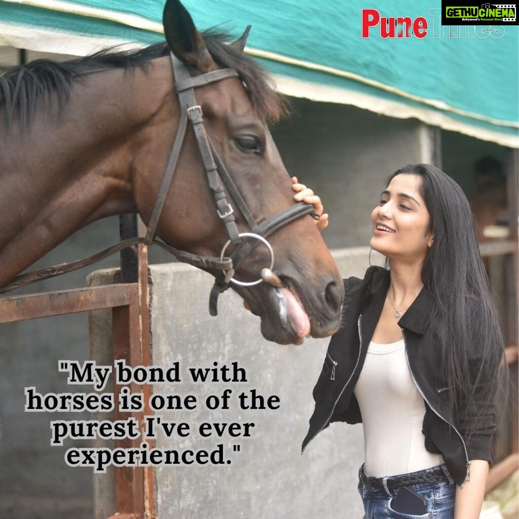 Ayli Ghiya Instagram - Horse-riding has been a big confidence booster in my life, says @aylighiya The actress shares with us her experience of learning horse riding and her bond with horses Link in our story . . . #aylighiya #aylighiya__fc #marathiactress #marathientertainment #punetimesonline